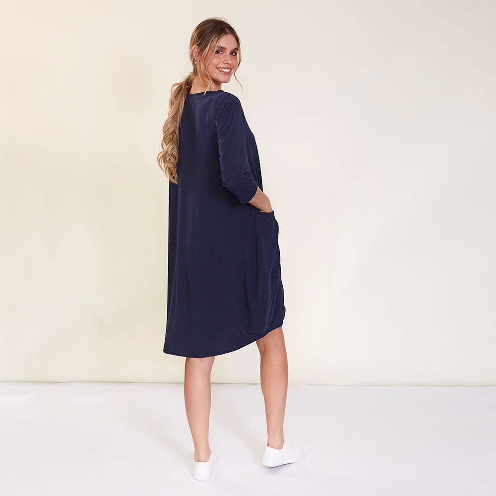 Dion Dress (Navy)