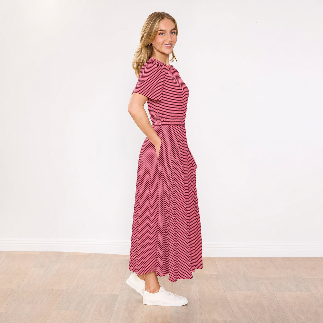 Eilish Dress (Pink/Brown)