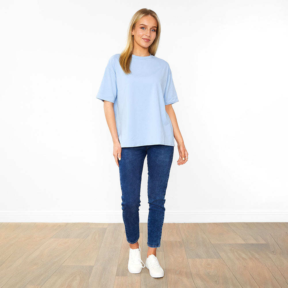 Elle Top  Cream &  Baby Blue (2 for €40)