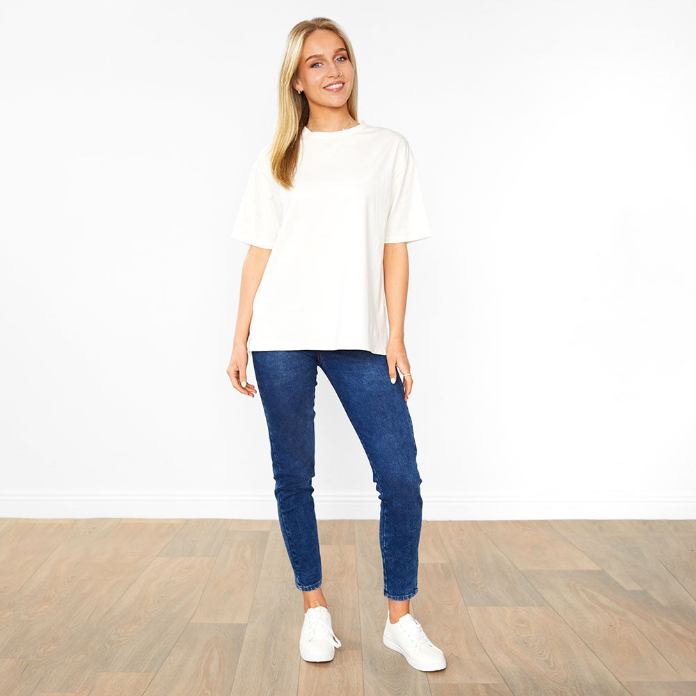Tessa Trousers  (Green Grid) + Elle Top (cream) (2 for €53)