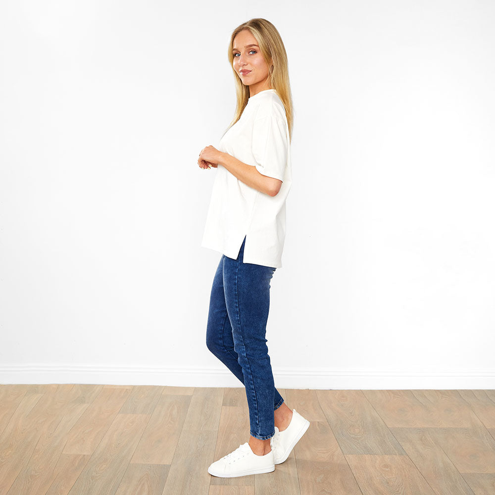 Tessa Trousers  (Green Grid) + Elle Top (cream) (2 for €53)