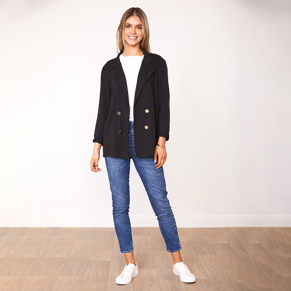 Elliott Blazer (Black & Navy)