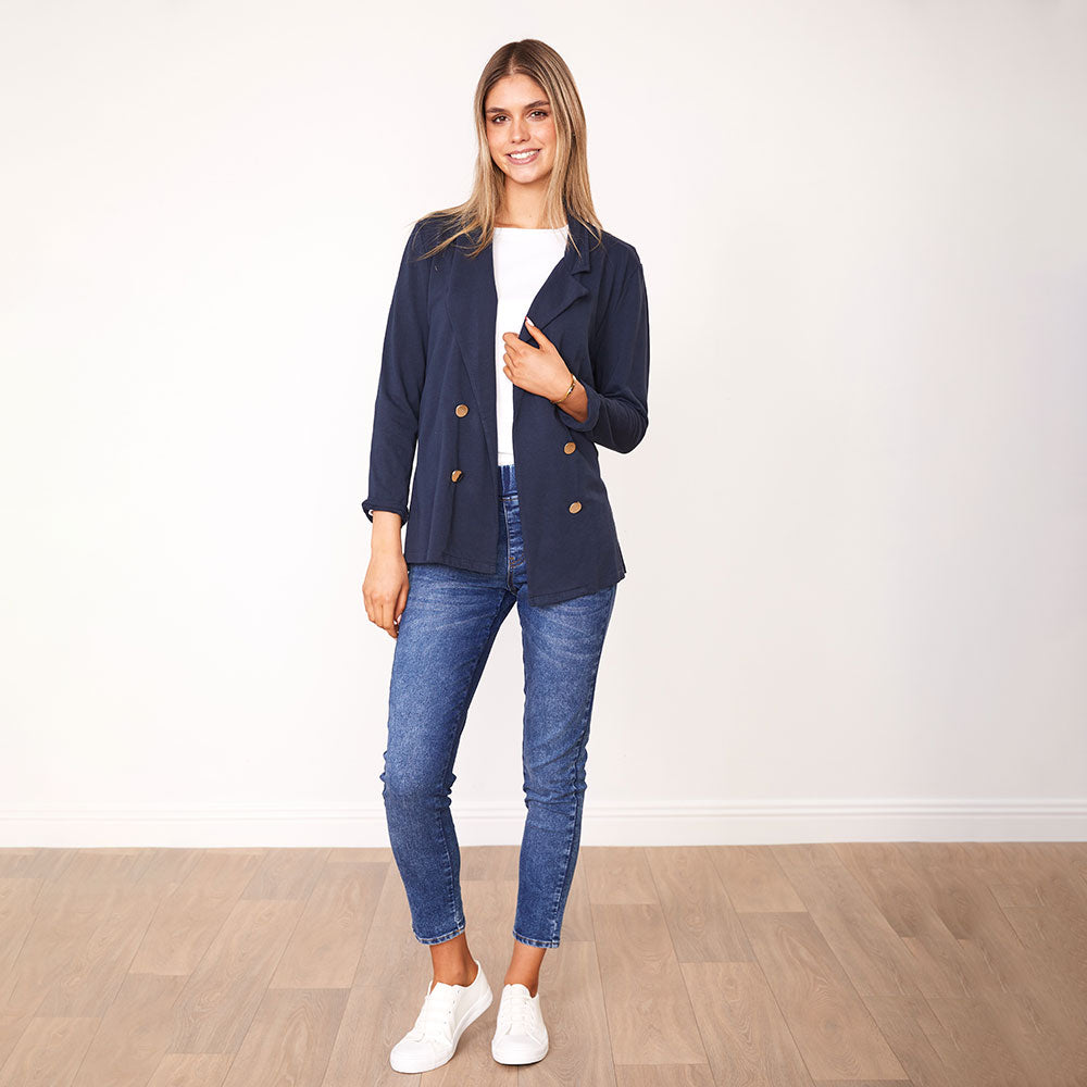 Elliott Blazer (Black & Navy)