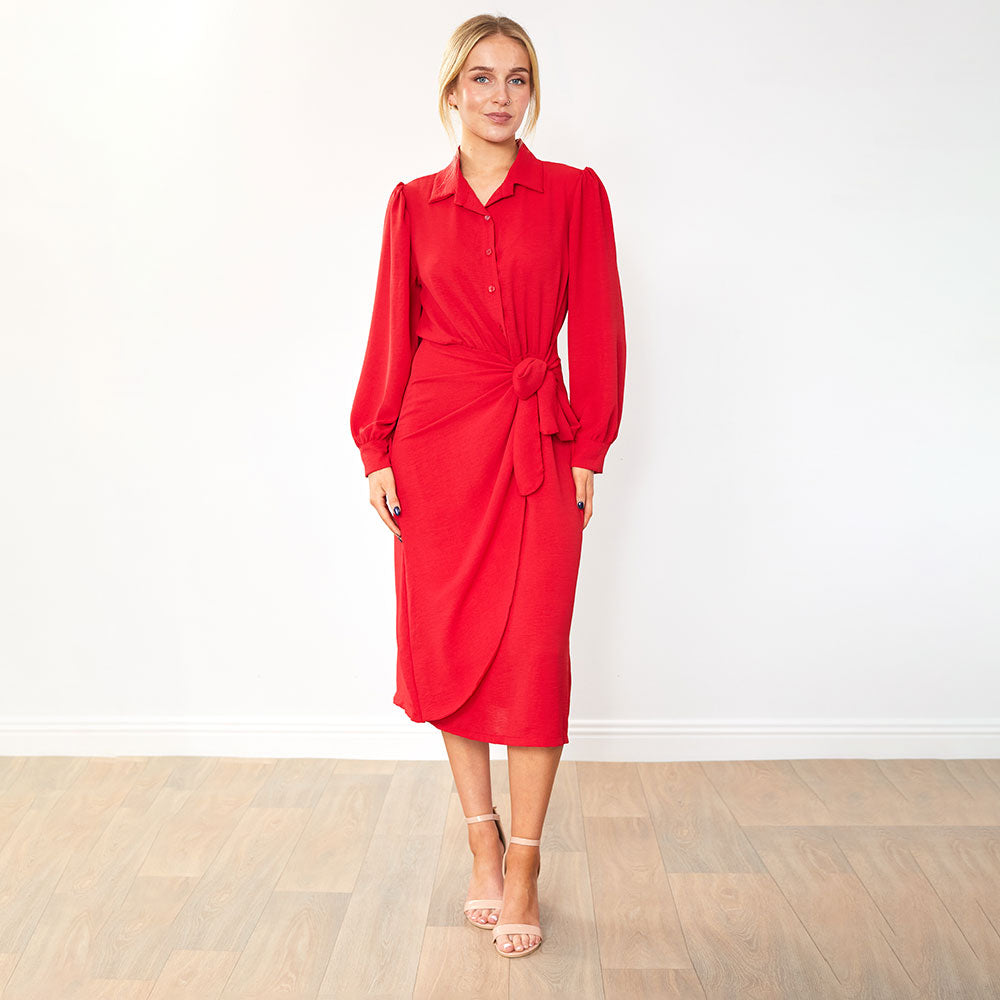 Emerson Wrap Dress (Red)