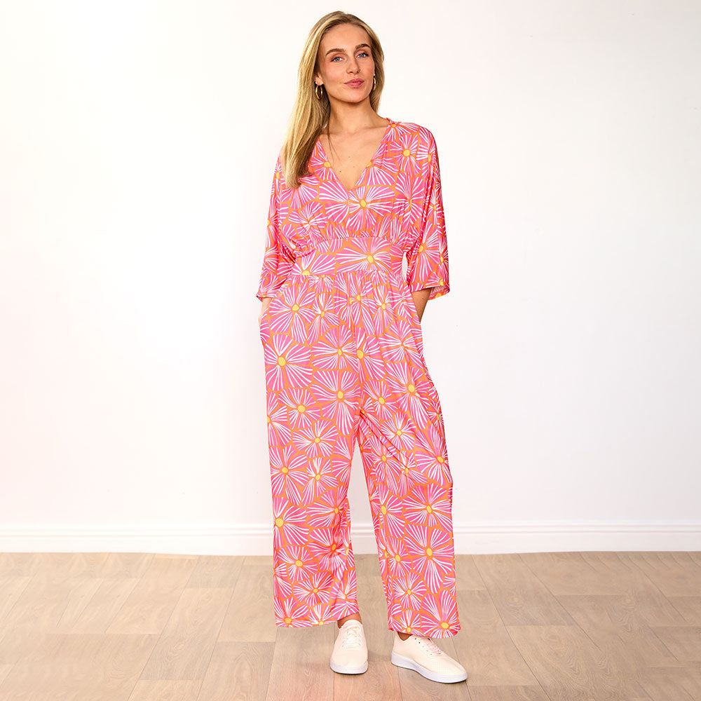 Ester Jumpsuit (Pink Bloom)