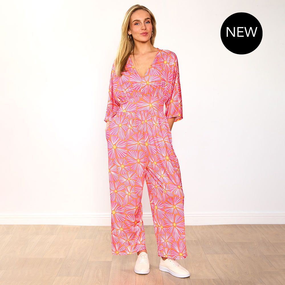 Ester Jumpsuit (Pink Bloom)