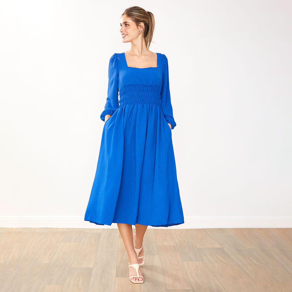 Evelyn Dress (Cobalt)