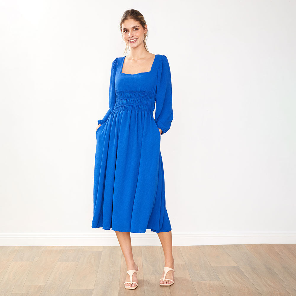 Evelyn Dress (Cobalt)