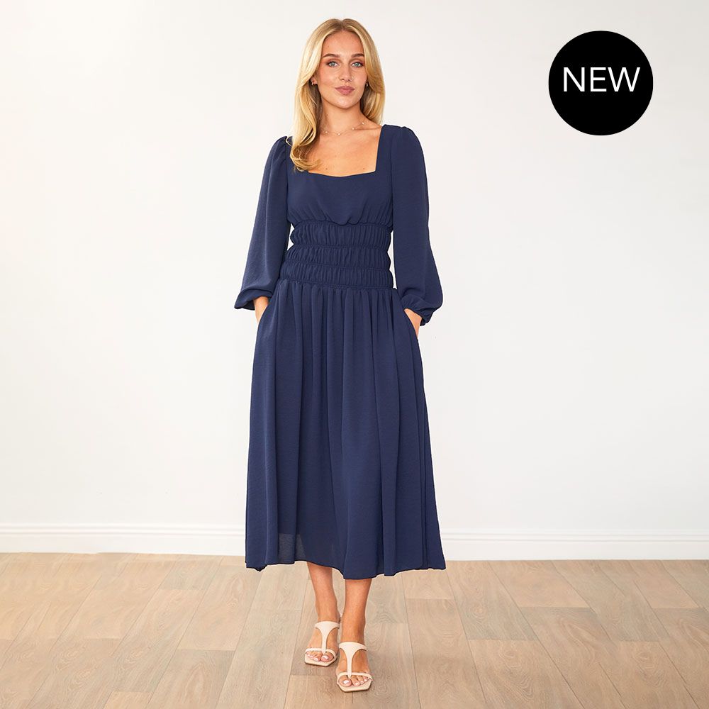 Evelyn Dress (Navy)