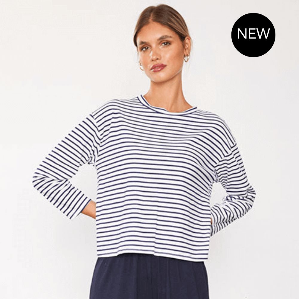 Betsy Top (Navy Stripe)