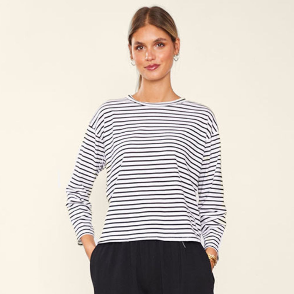 Betsy Top (Black Stripe)