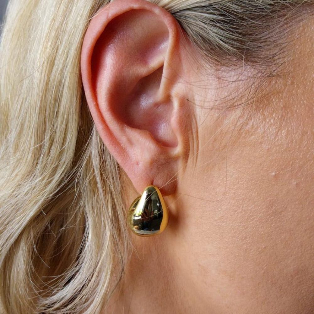 Hollow Out Punk Style Earrings (Gold)