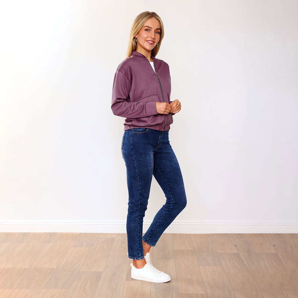 Flynn Bomber Jacket (Mauve)