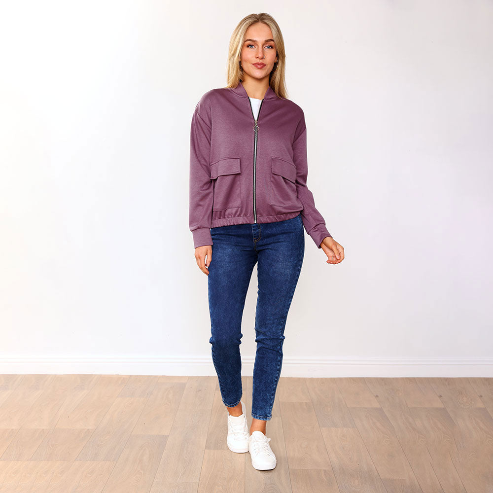 Flynn Bomber Jacket (Mauve)
