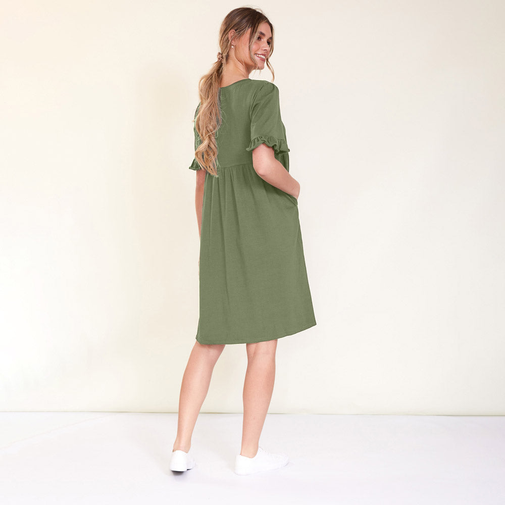 Fraya Dress (Khaki)