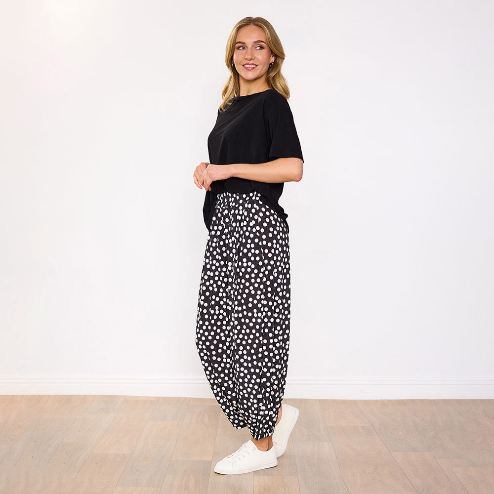 Fraya Co-Ord (Black/Polka Dot)