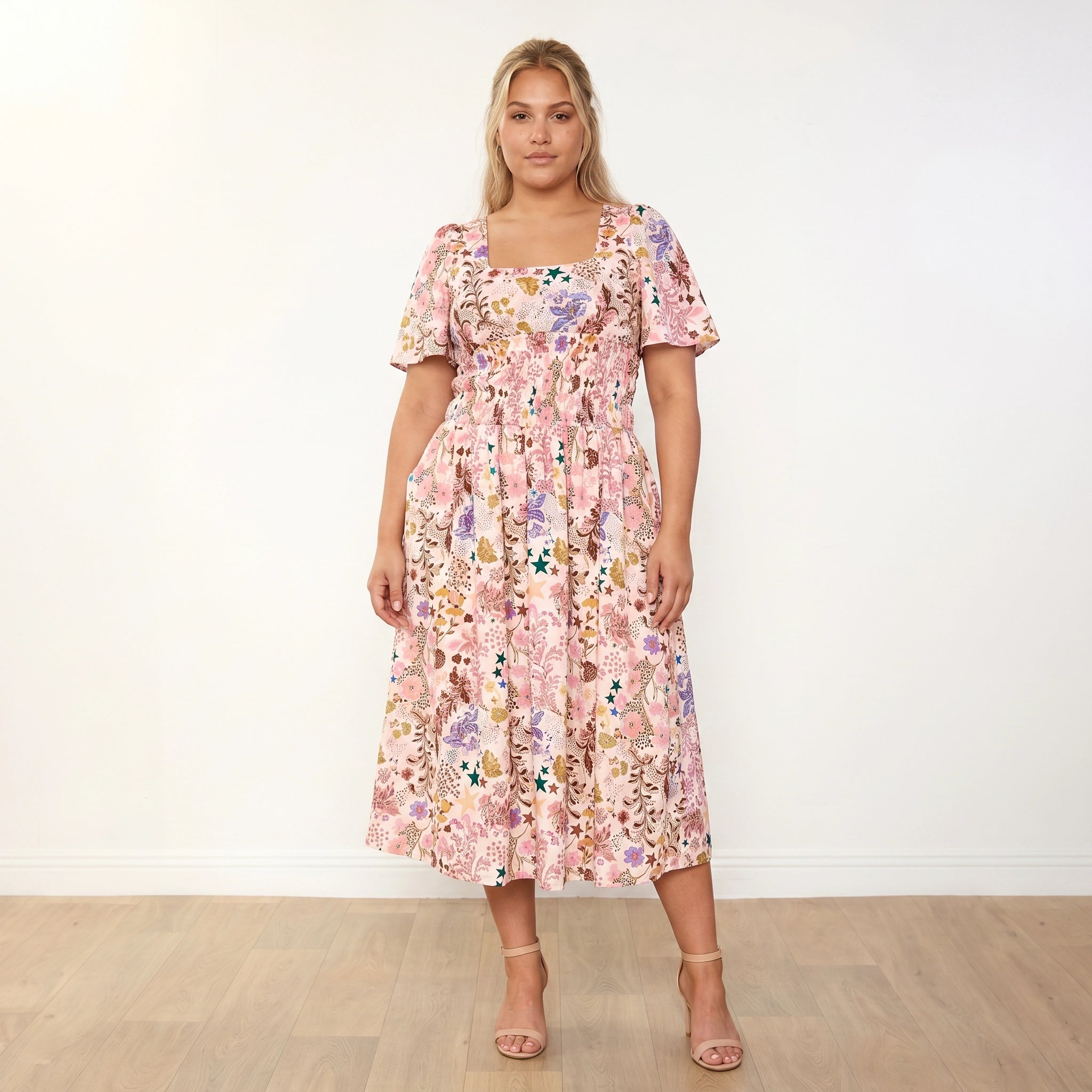 Iris Dress in wildflower vanilla print – women's dress – view 5