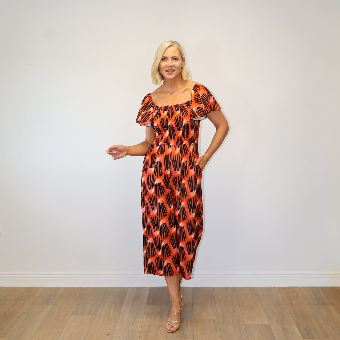 Ivan Jumpsuit (Abstract Saffron)