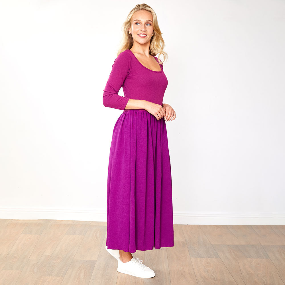 Jackie Dress (Wine)