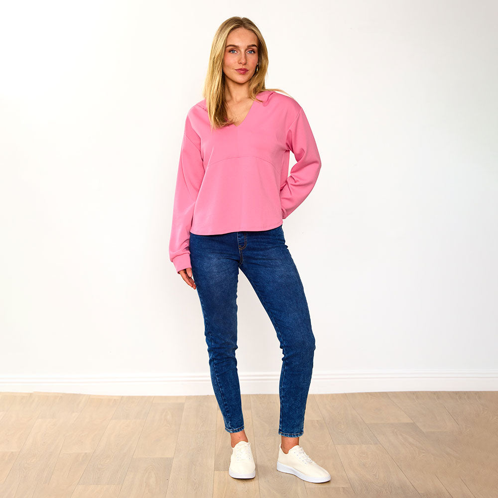 Jolie Hoody in pink – women's hoody – view 6
