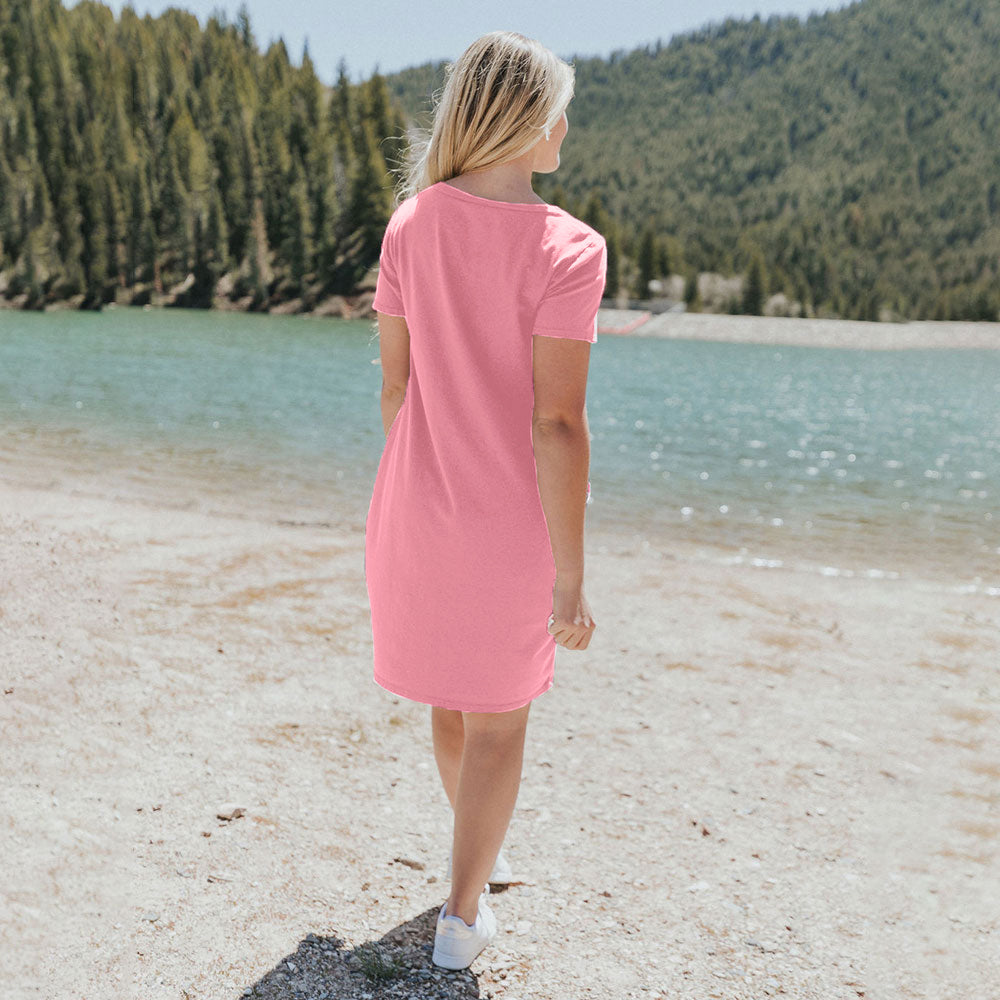 Kinsley T-Shirt Dress (Pink)