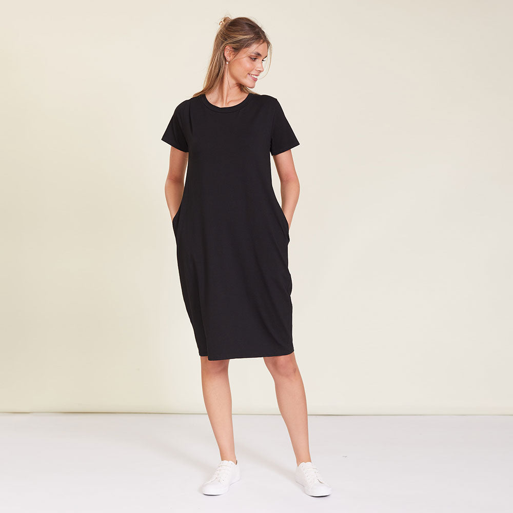 Kinsley T-Shirt Dress (Black)