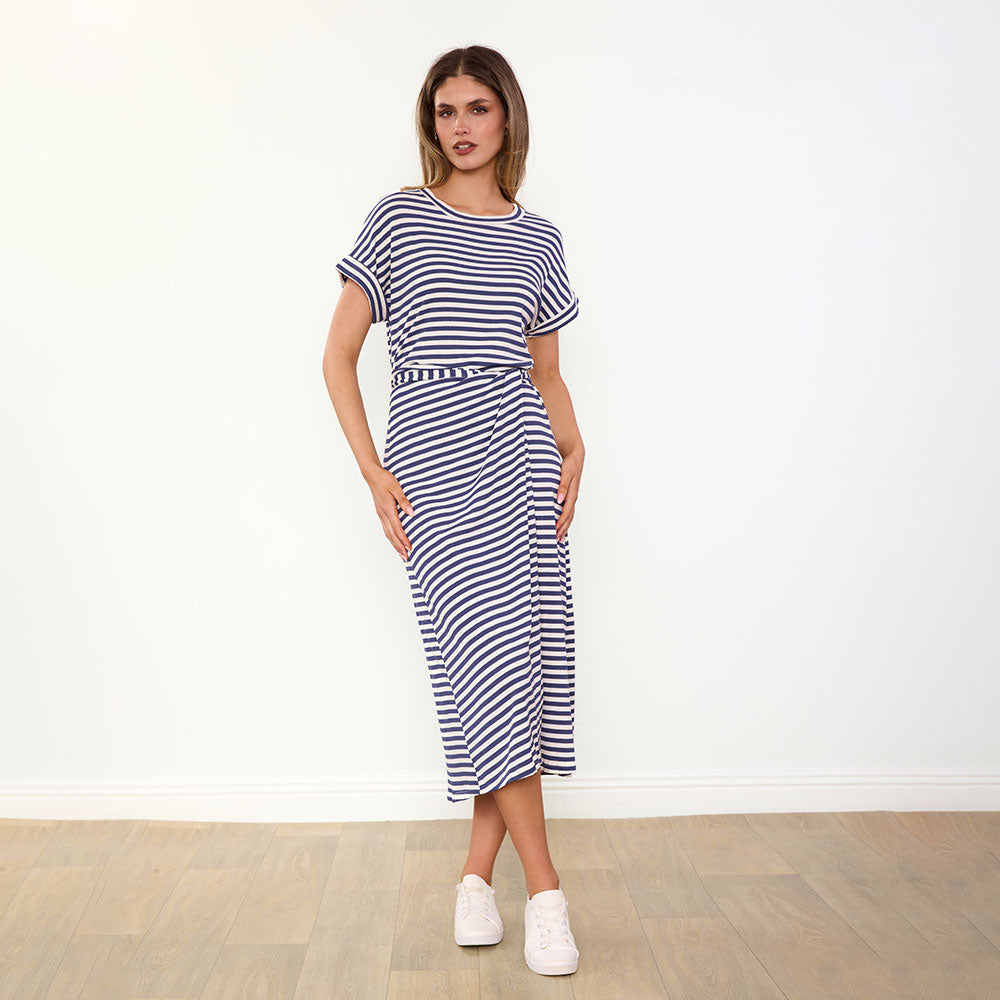 Lenny Dress (Blue Stripe)