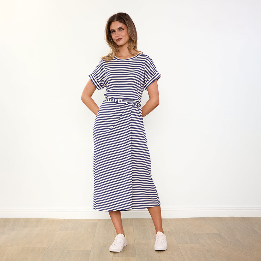 Lenny Dress (Blue Stripe)