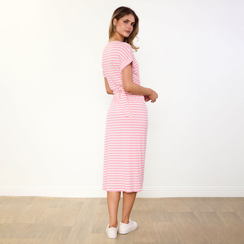 Lenny Dress (Pink Stripe)