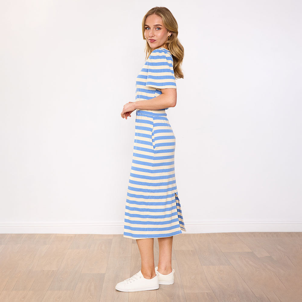 Lois Dress (Blue Stripe)