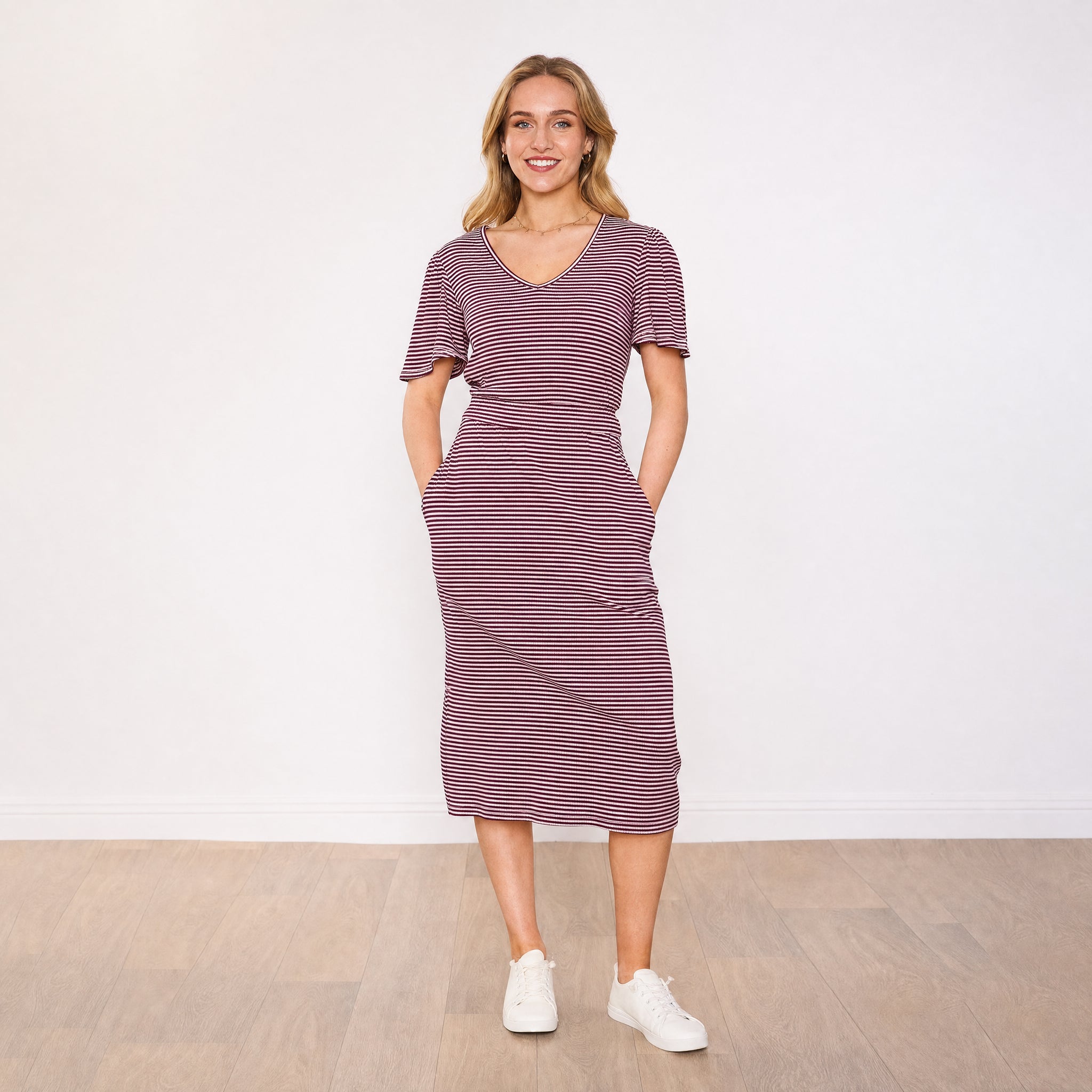 Lois Dress (Pink Stripe)