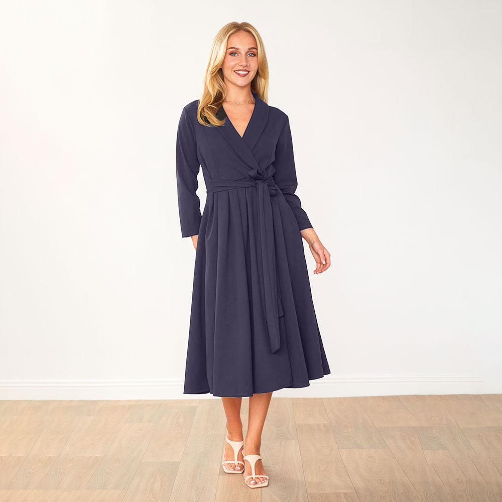 Lorene Dress (Navy)