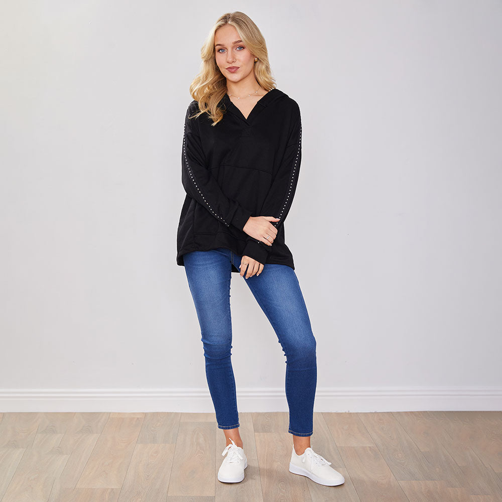 Mandy Hoody (Black Studs)