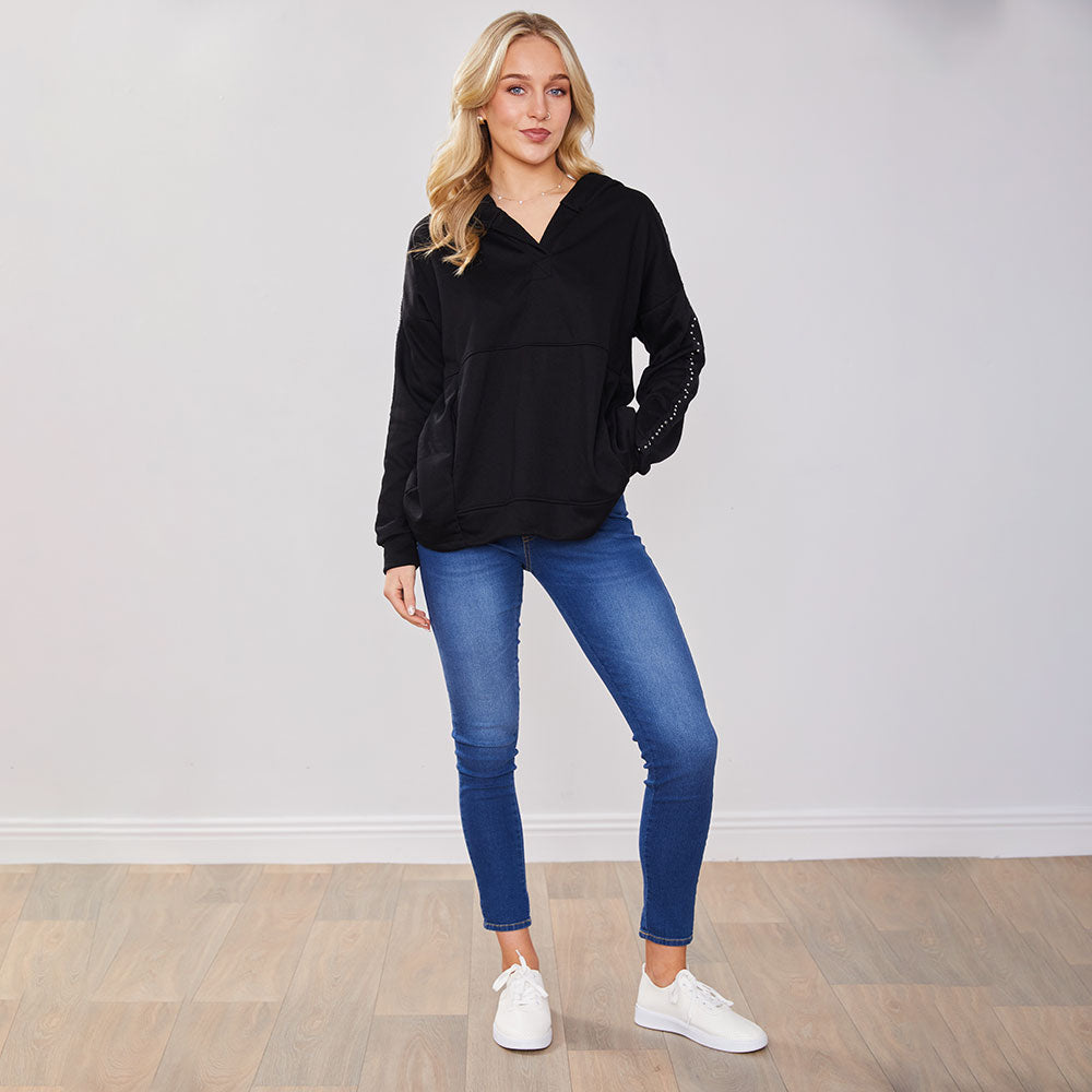 Mandy Hoody (Black Studs)