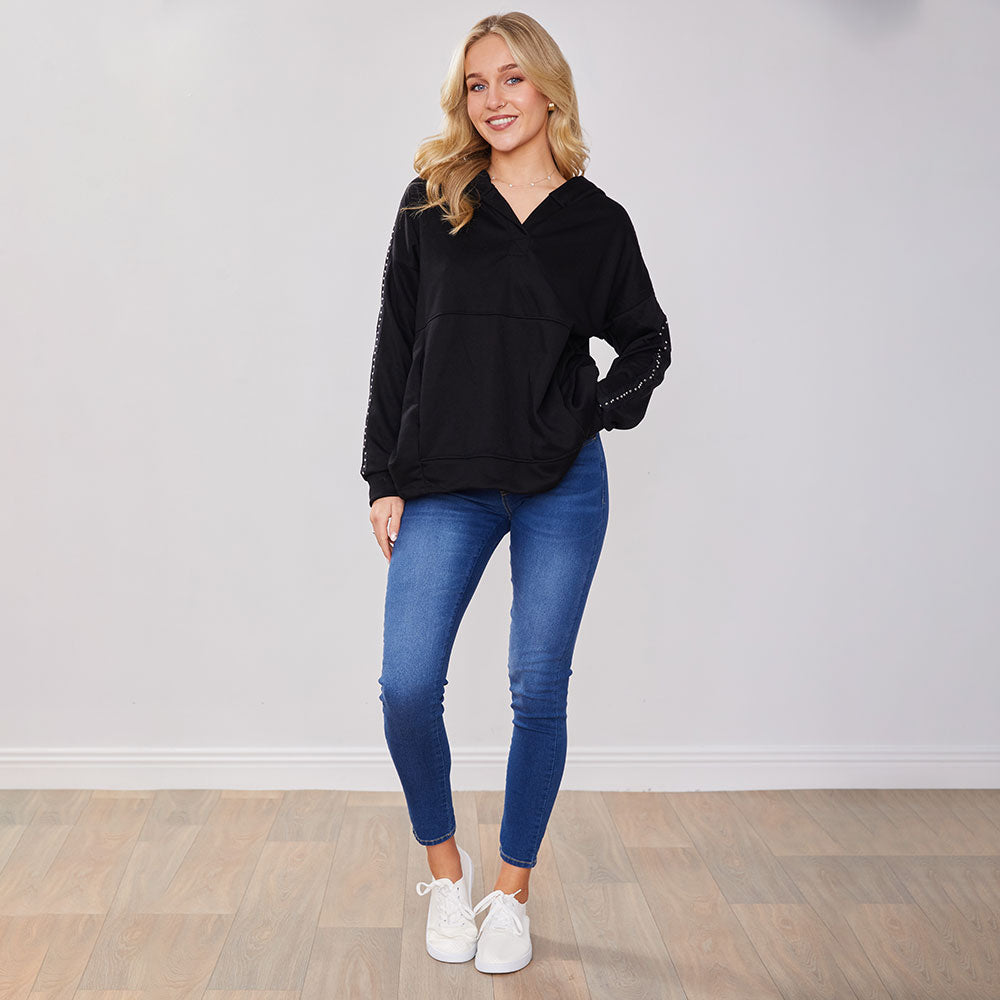 Mandy Hoody (Black Studs)