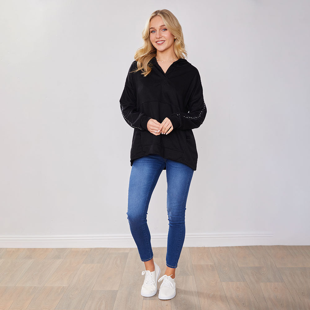 Mandy Hoody (Black Studs)