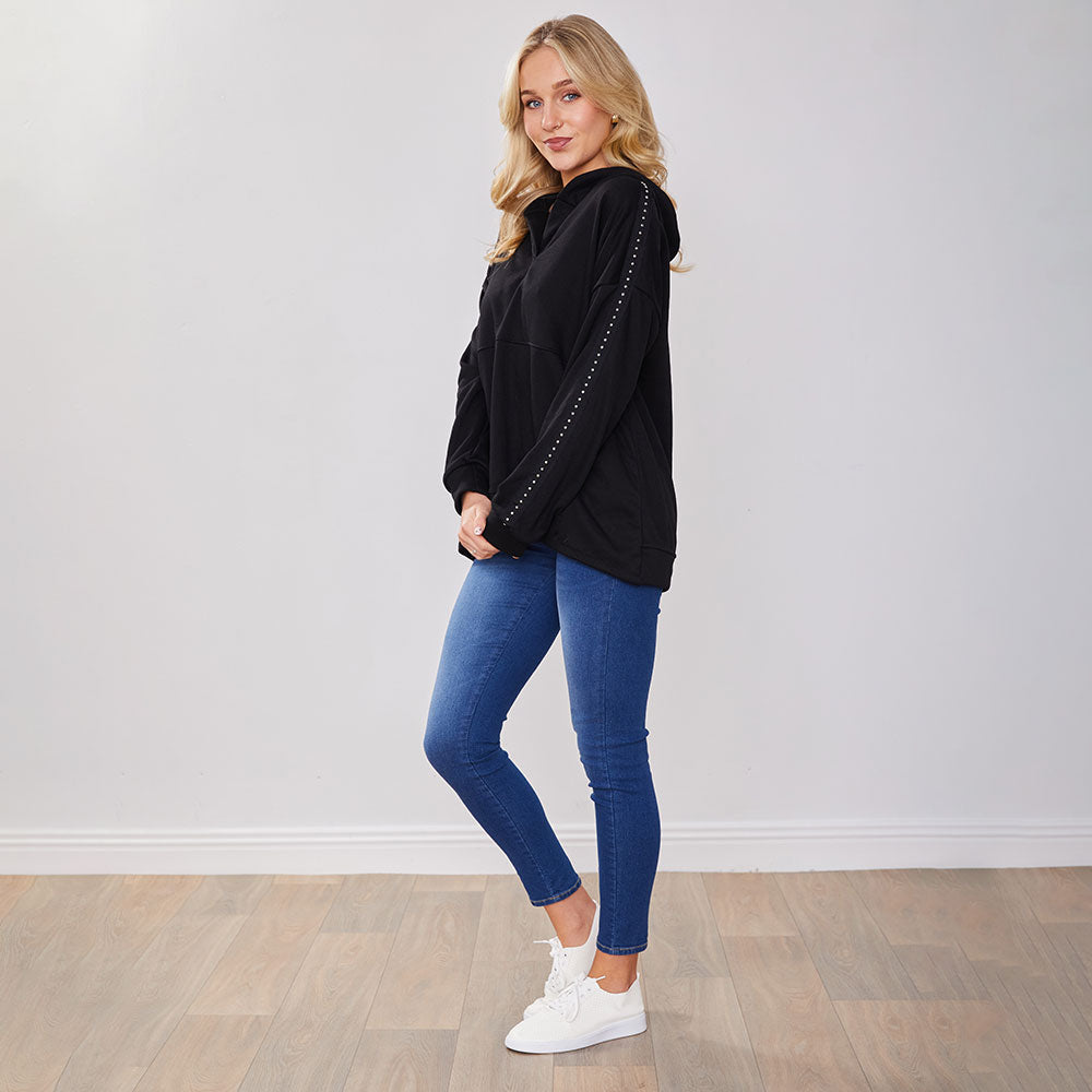 Mandy Hoody (Black Studs)