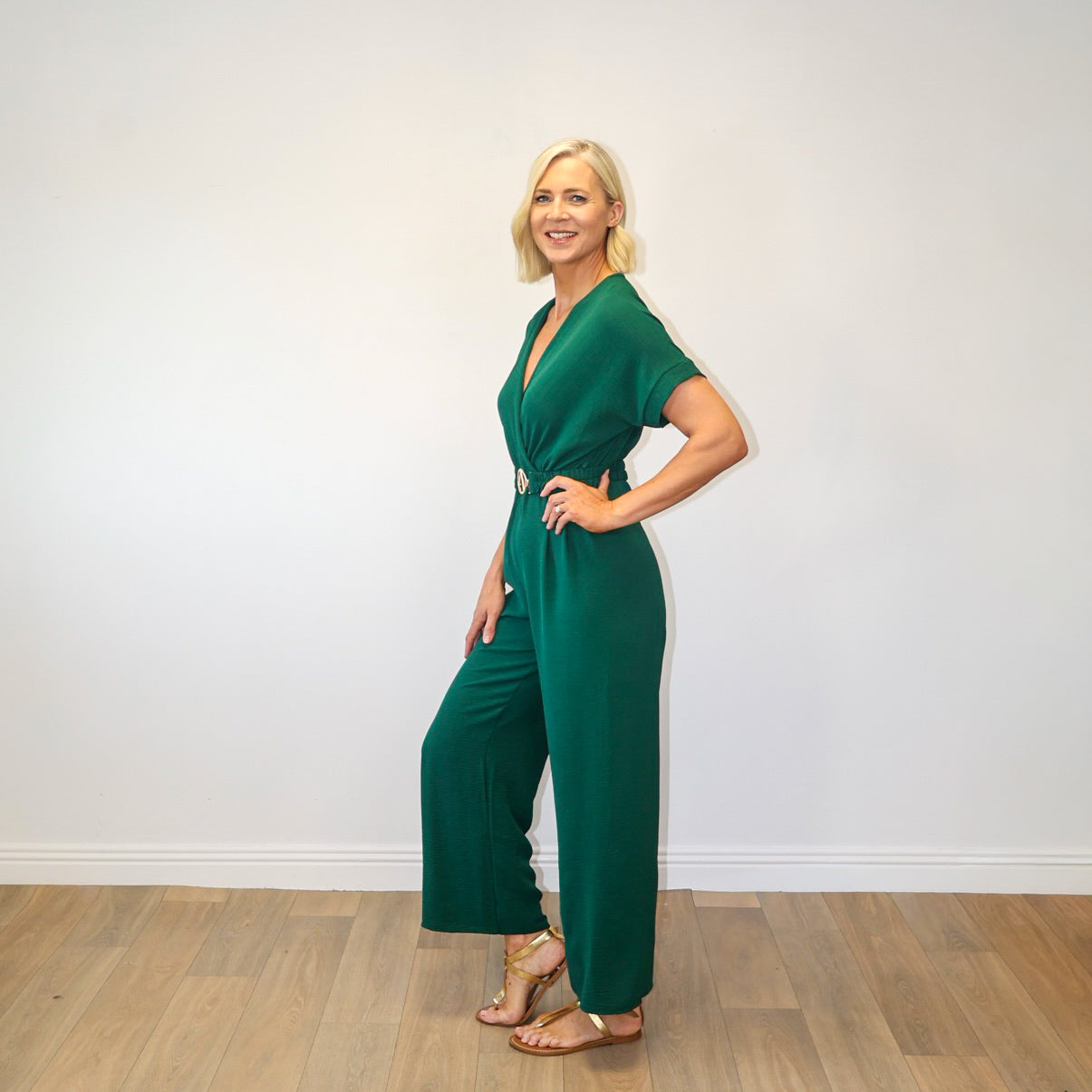 Marbella Belted Jumpsuit (Green)