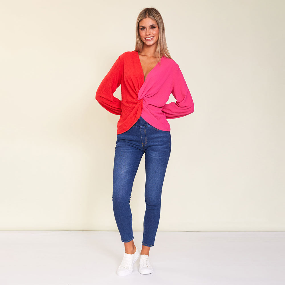 Milly Top (Red/Pink)