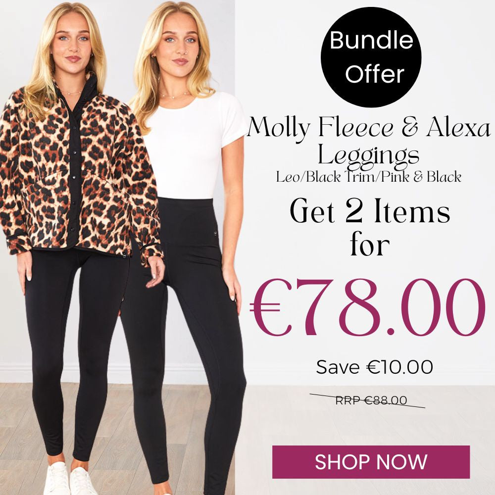 Molly Fleece (Leopard Print/Black Trim) & Alexa Leggings (Black) for €78.00