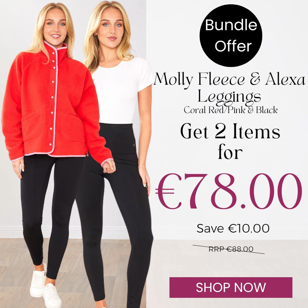 Molly Fleece Jacket (Coral Red/Pink Trim) & Alexa Leggings for €78.00