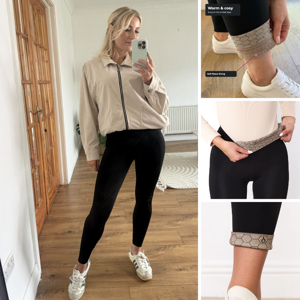 Mona Fleece Leggings (Black)