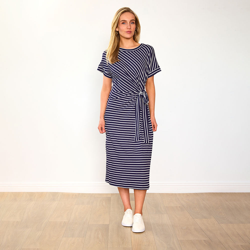 Muriel Dress (Navy Stripe)