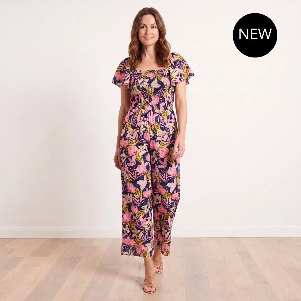 Ivan Jumpsuit (Midnight Bloom Lavender)