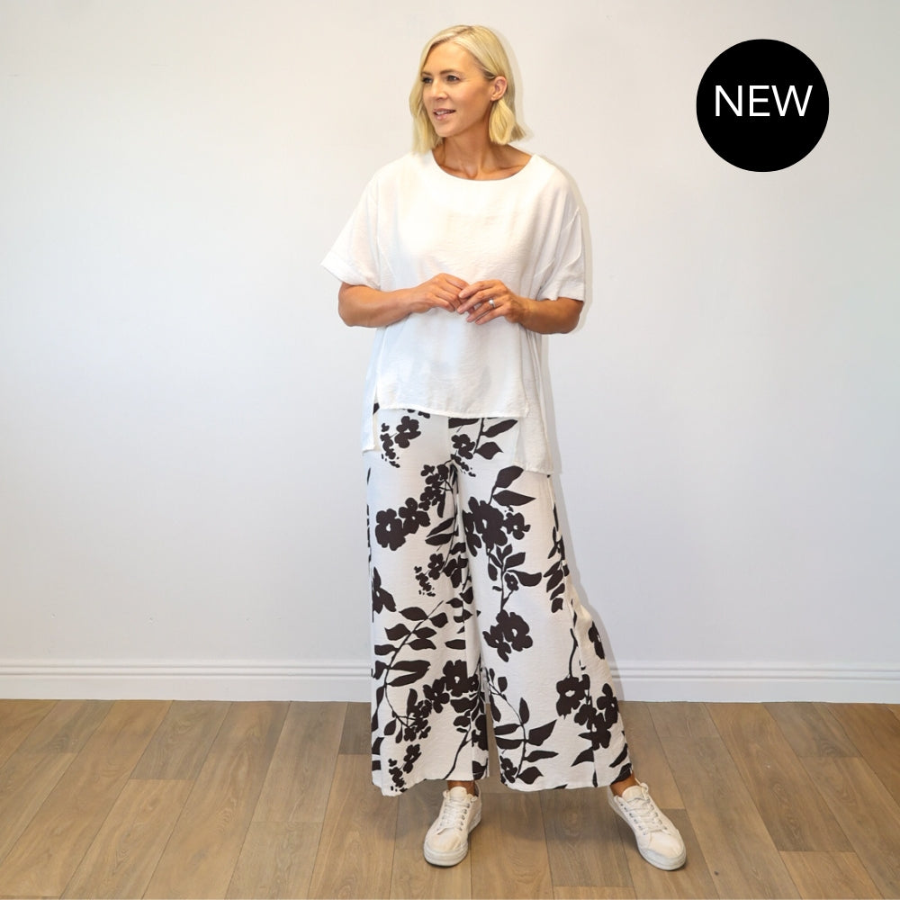 Aine Floral Wide-Leg Trousers