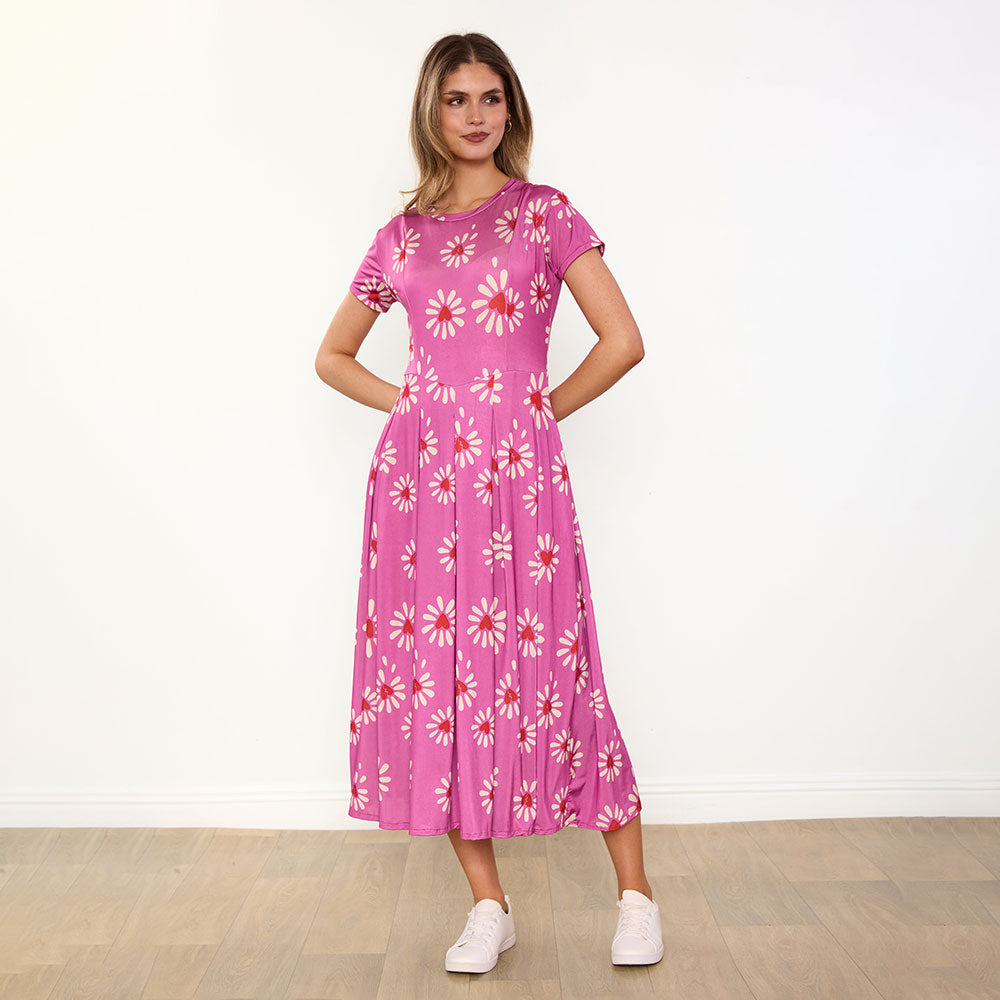 Polly Dress (Berry Daisy)