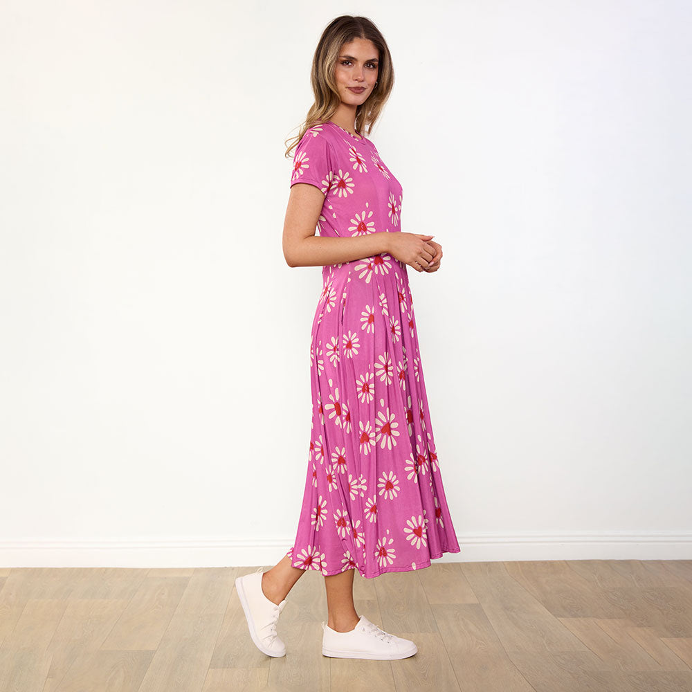 Polly Dress (Berry Daisy)