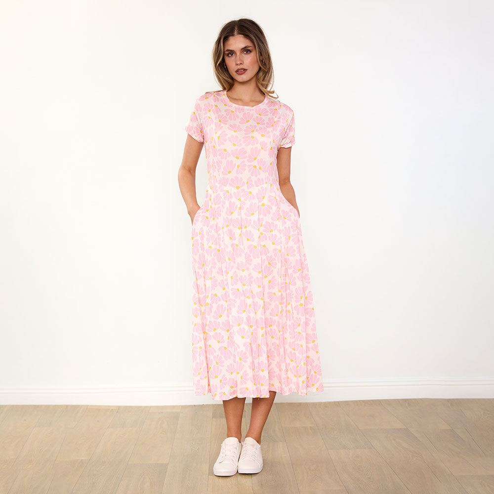 Polly Dress (Pink Floral)