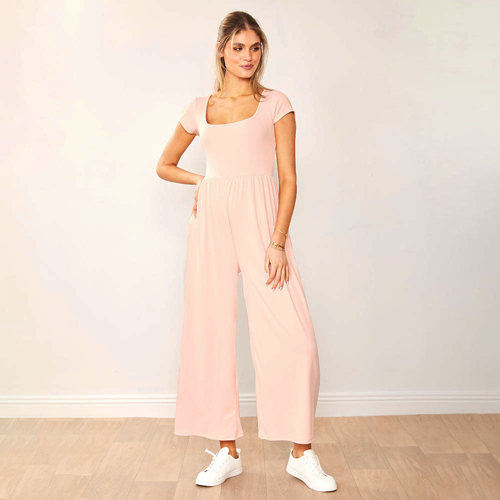 Quinnie Jumpsuit (Peachy Pink)