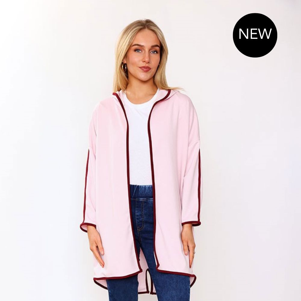 Rosie Hoody (Pink/Wine Trim)